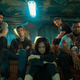 Left to right: Karl Urban, Jack Quaid, Karen Fukahara, Tomer Capon, and Laz Alonso